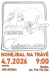 Nohejbal na trávě 4.7.2026 od 9:00