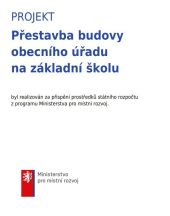 Přestavba budovy obecního úřadu na základní školu