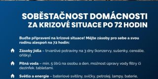 Soběstačnost domácnosti za krizové situace po 72 hodin