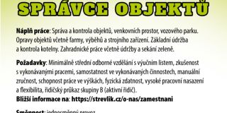 Střevlik shání správce objektů